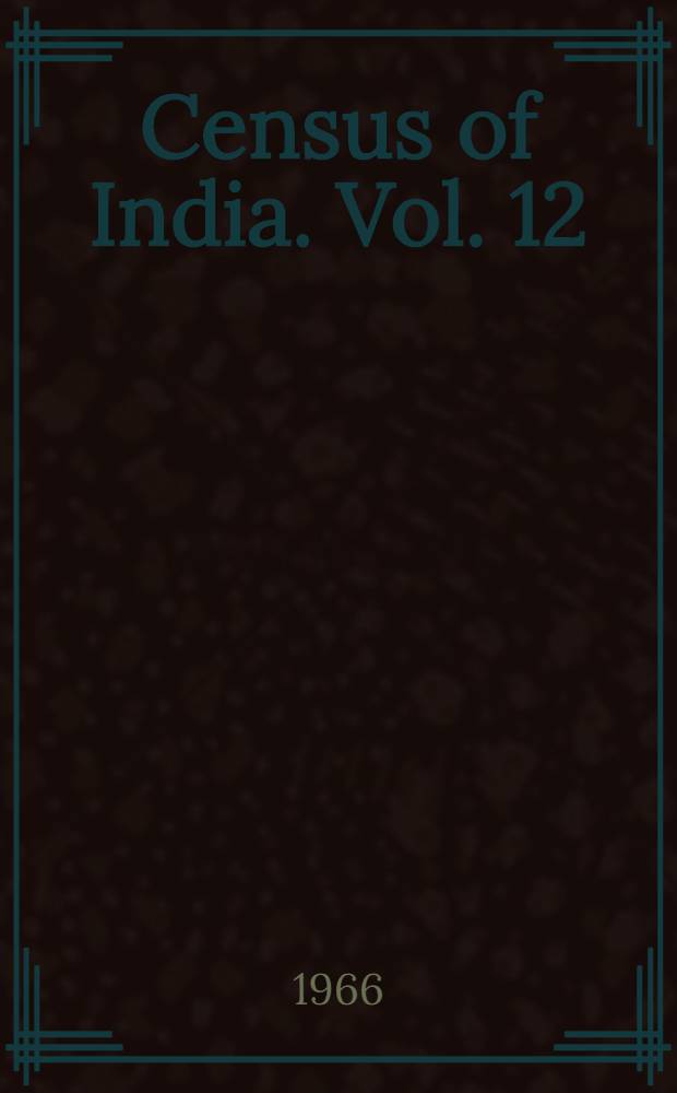 Census of India. Vol. 12 : Orissa