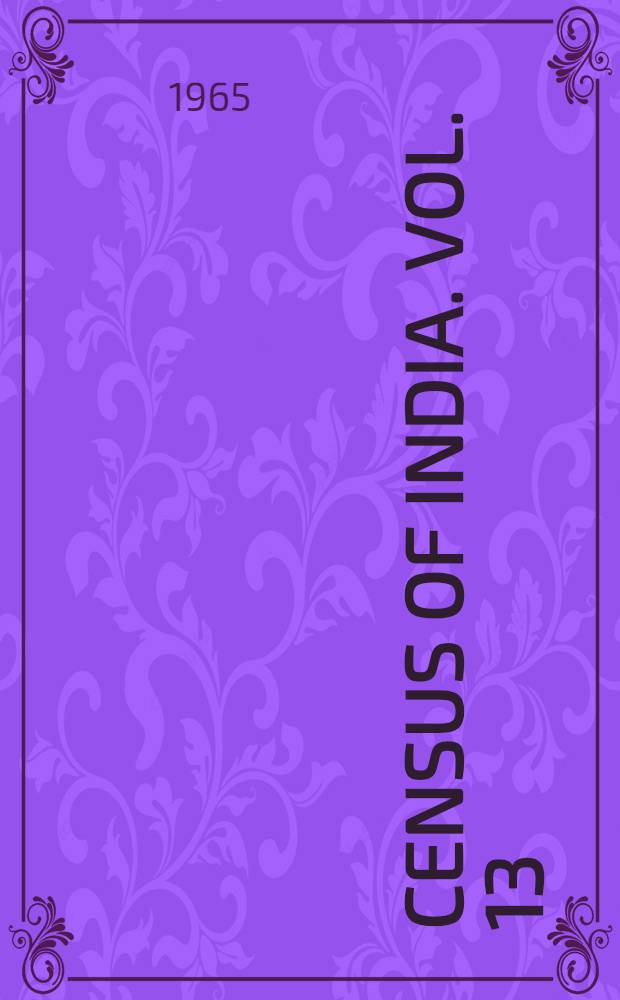 Census of India. Vol. 13 : Orissa