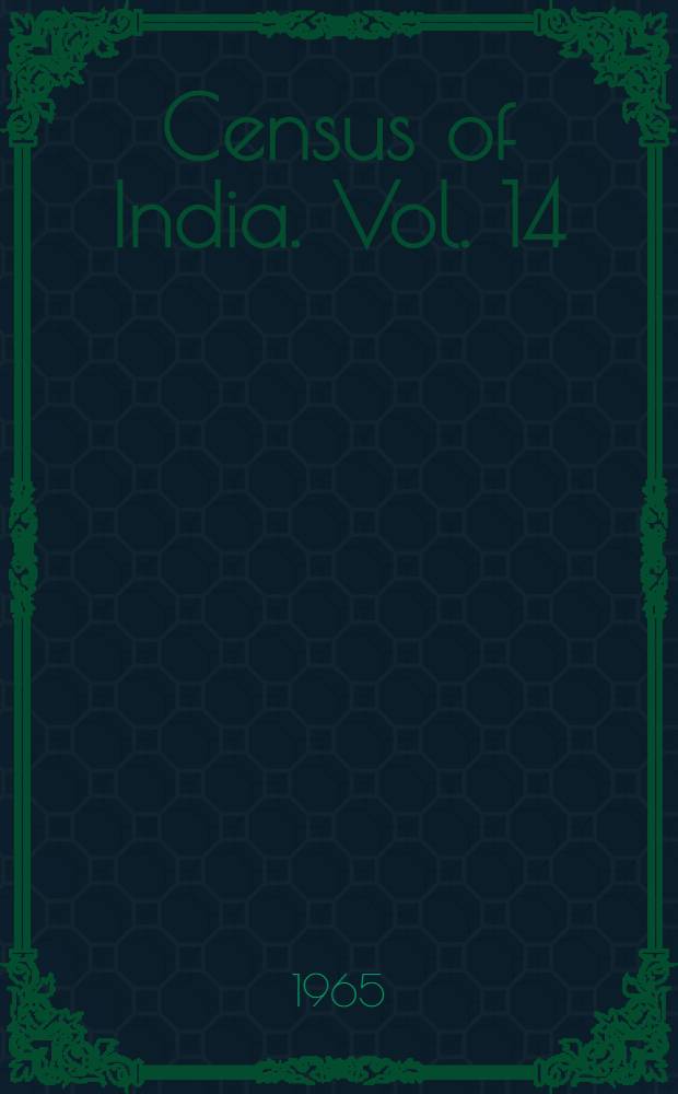 Census of India. Vol. 14 : Rajasthan