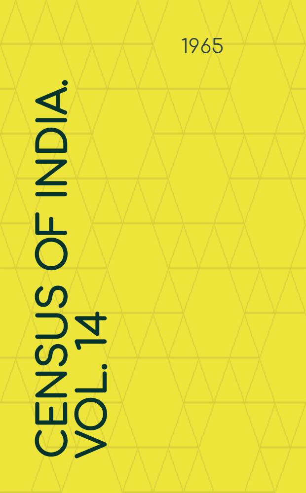 Census of India. Vol. 14 : Rajasthan