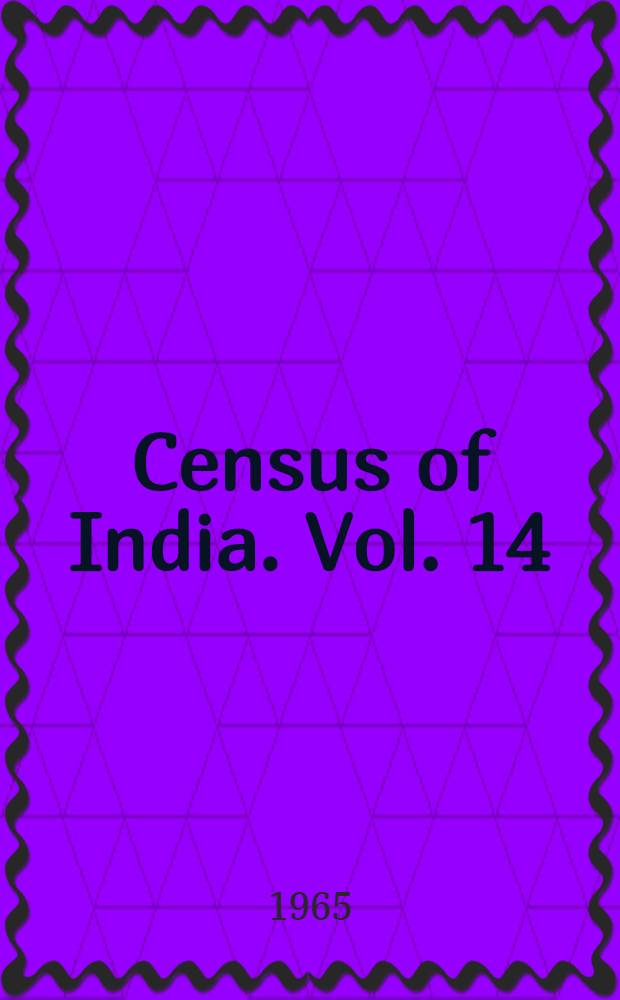 Census of India. Vol. 14 : Rajasthan