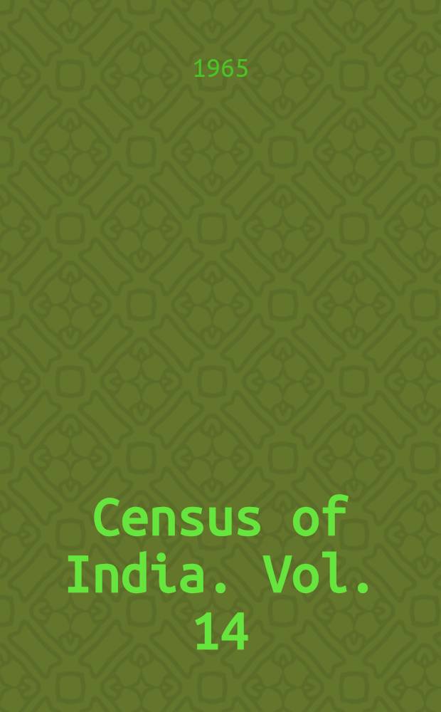 Census of India. Vol. 14 : Rajasthan