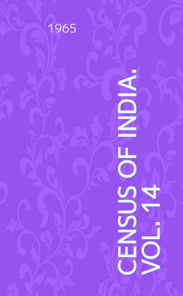 Census of India. Vol. 14 : Rajasthan