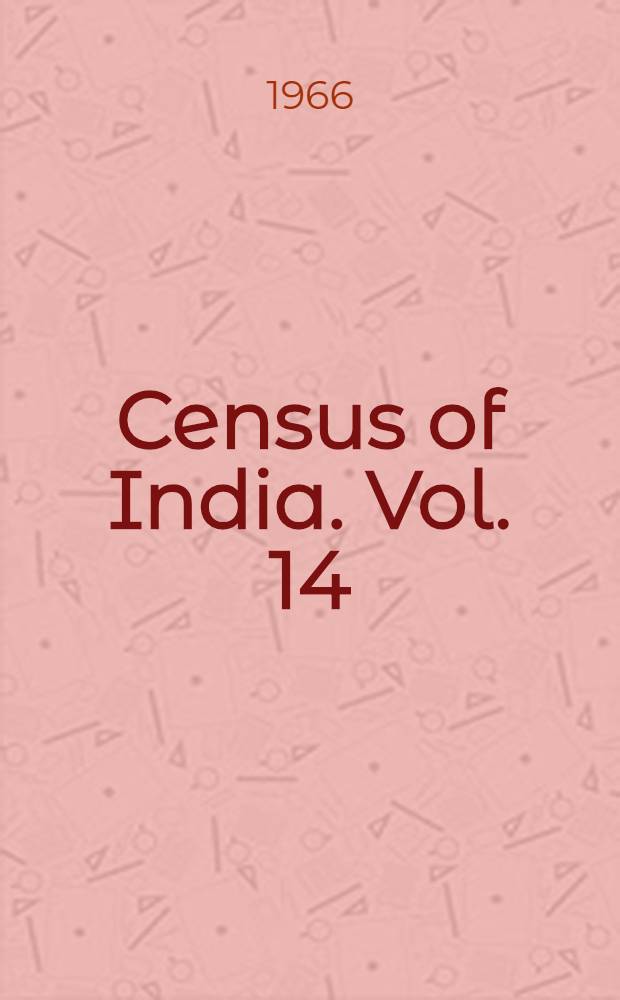 Census of India. Vol. 14 : Rayasthan