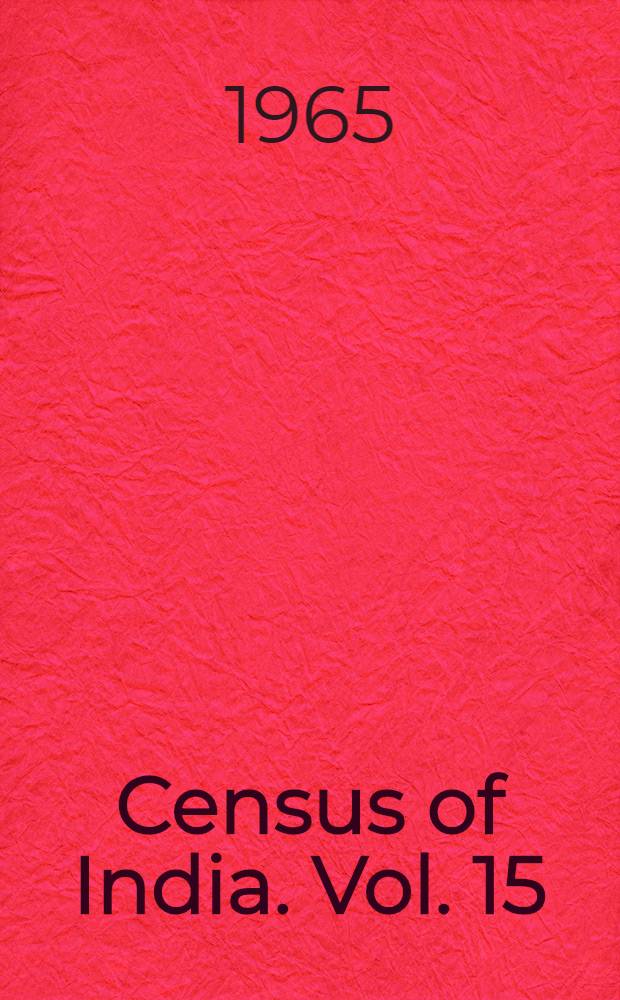 Census of India. Vol. 15 : Uttar Pradesh