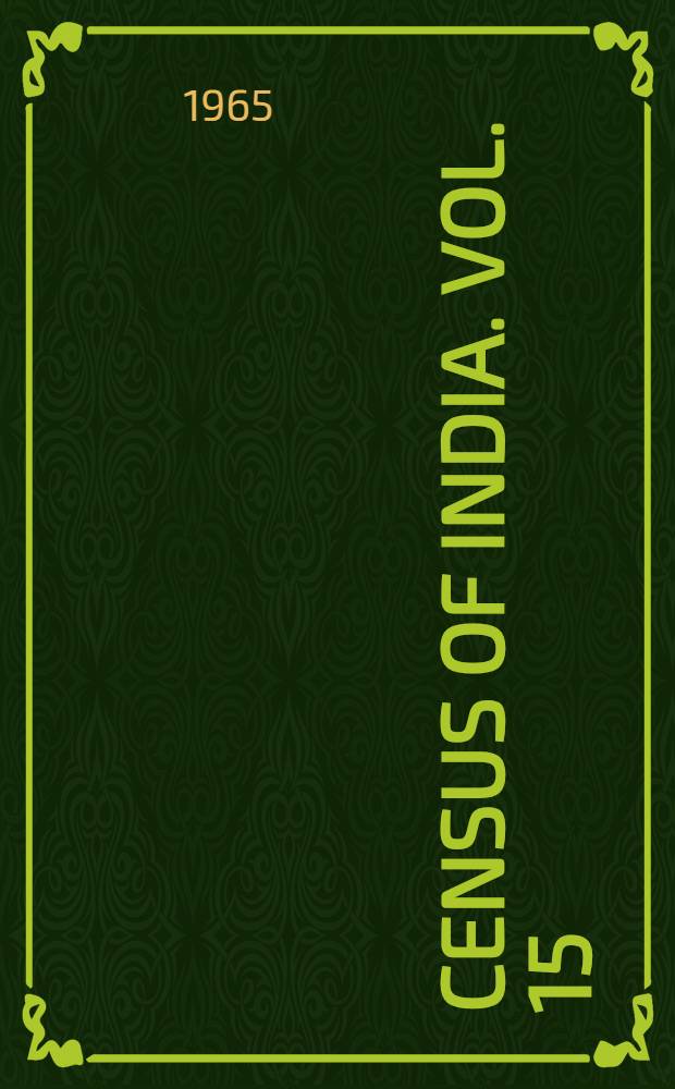 Census of India. Vol. 15 : Uttar Pradesh