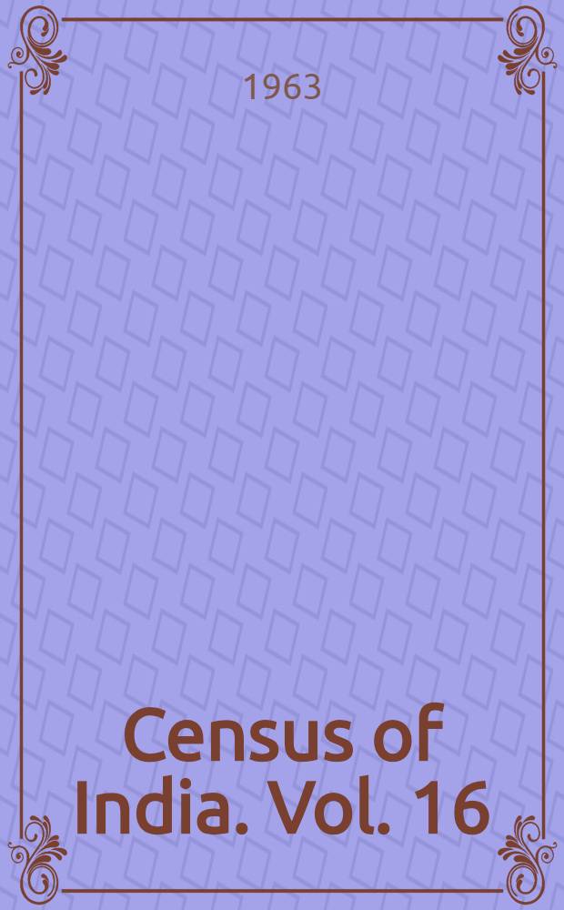 Census of India. Vol. 16 : West Bengal