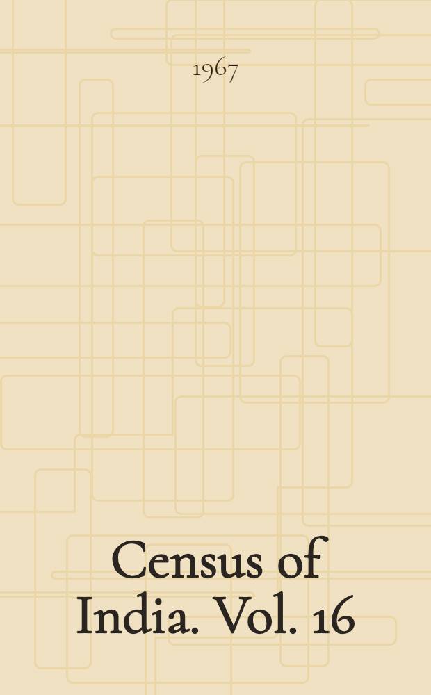 Census of India. Vol. 16 : West Bengal & Sikkim