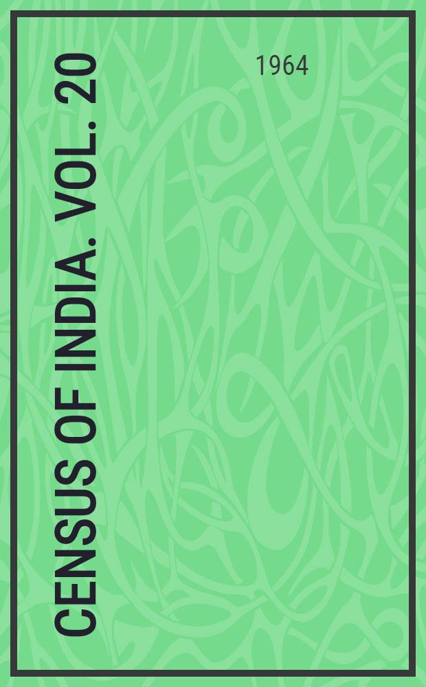 Census of India. Vol. 20 : Himachal Pradesh