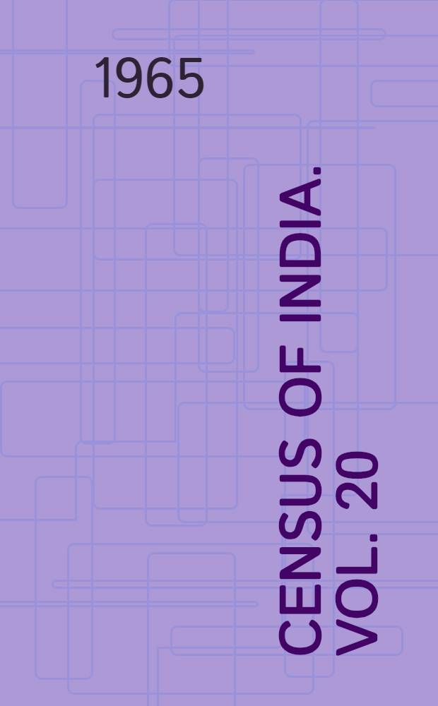Census of India. Vol. 20 : Himachal Pradesh