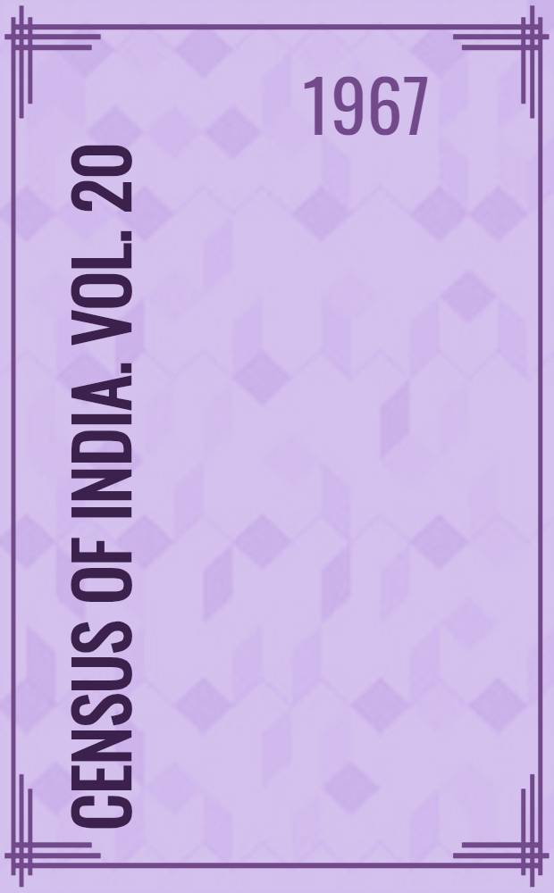 Census of India. Vol. 20 : Himachal Pradesh