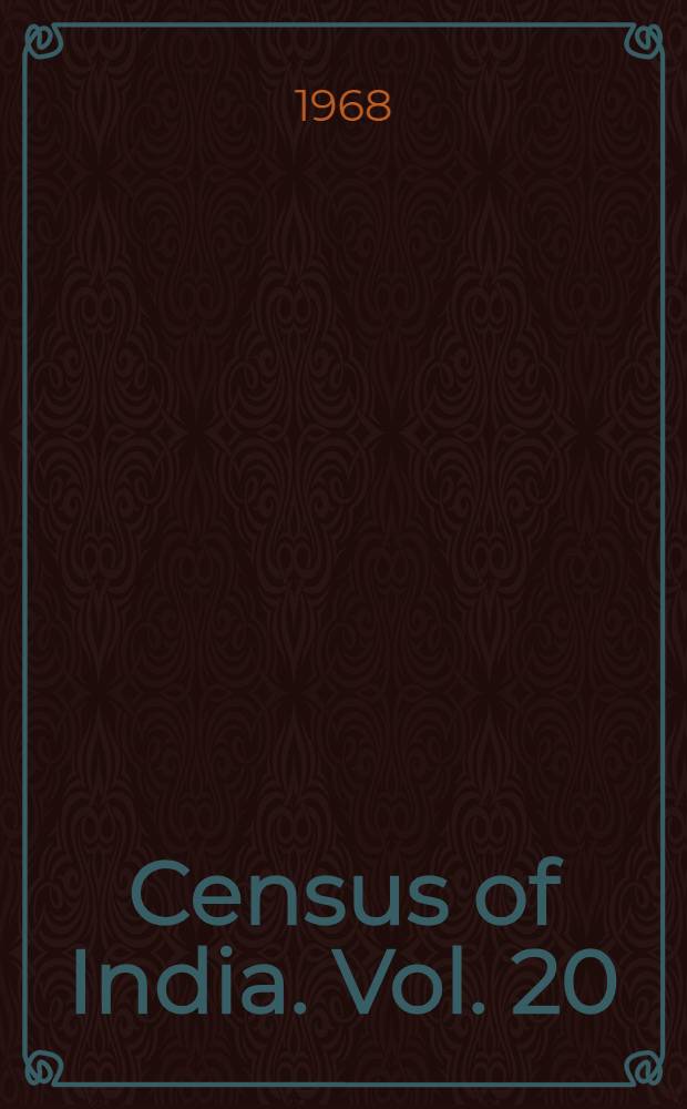 Census of India. Vol. 20 : Himachal Pradesh