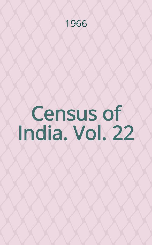 Census of India. Vol. 22 : Manipur