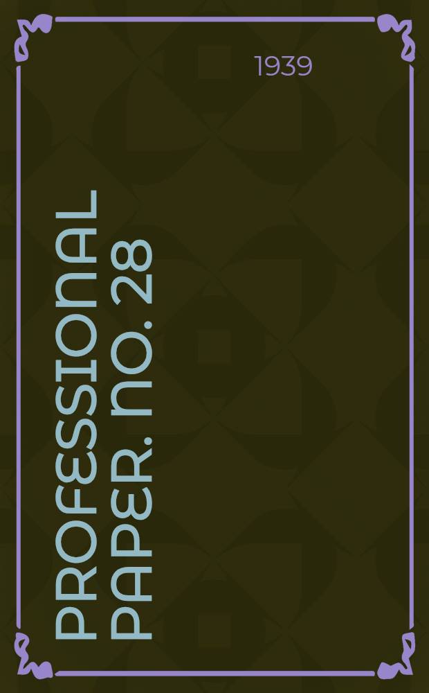 ... Professional paper. No. 28 : The readjustment of the Indian triangulation