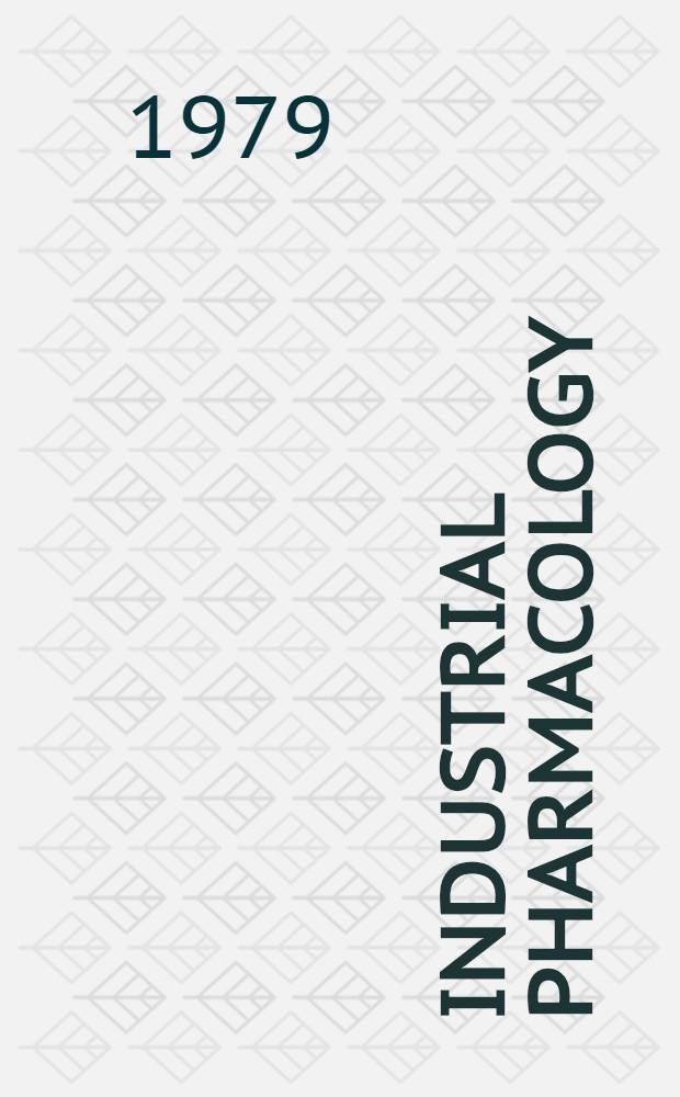 Industrial pharmacology : A monogr. ser. Vol. 3 : Anxiolytics