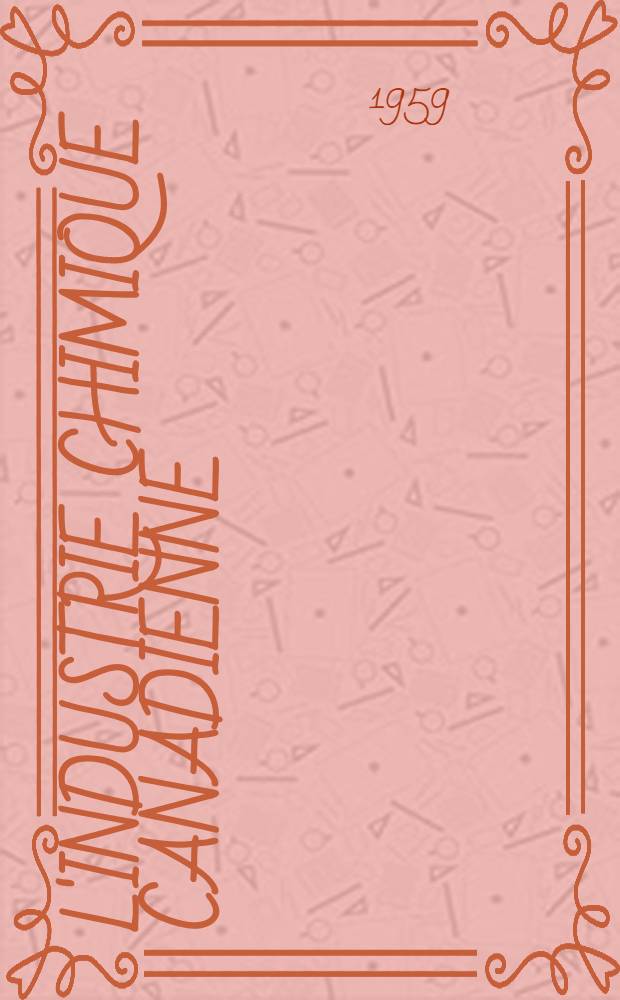 L'Industrie chimique canadienne