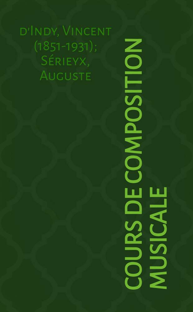 Cours de composition musicale