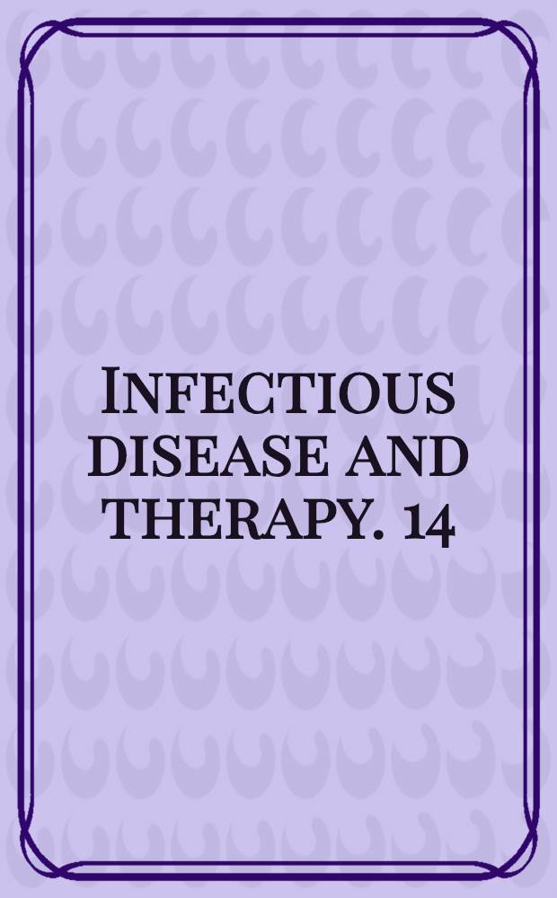 Infectious disease and therapy. 14 : Chronique fatique syndrome
