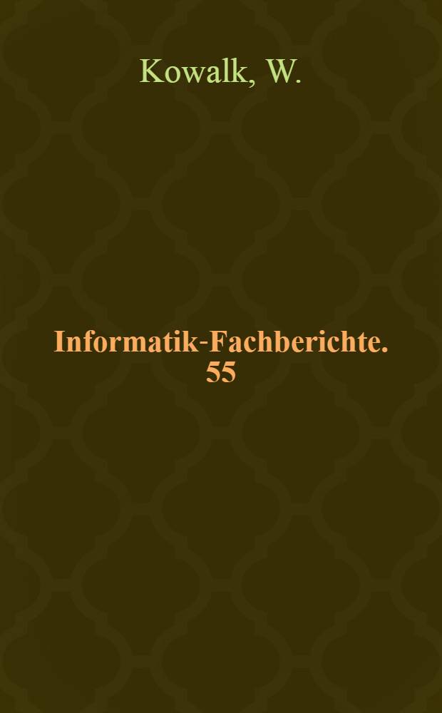 Informatik-Fachberichte. 55 : Verkehrsanalyse in endlichen Zeitr&auml;umen