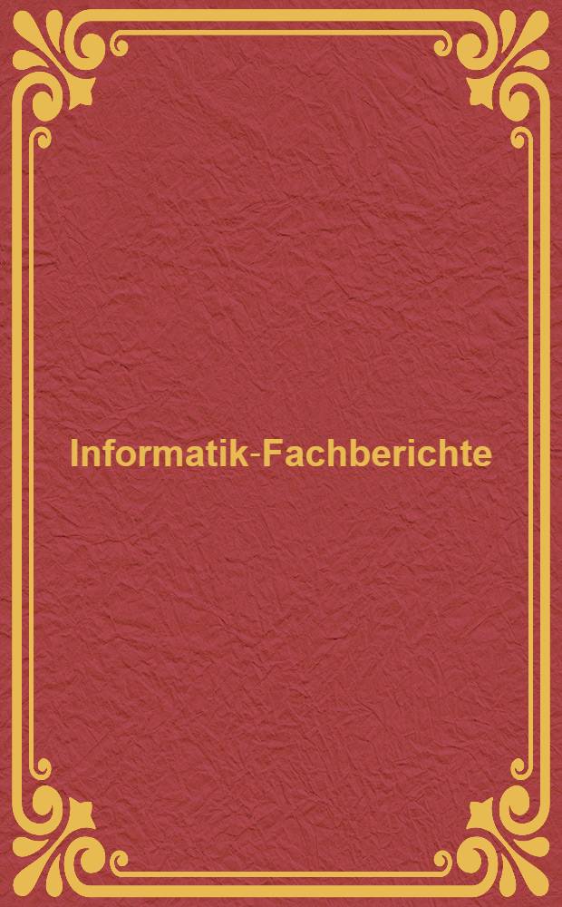 Informatik-Fachberichte : Mustererkennung 1987