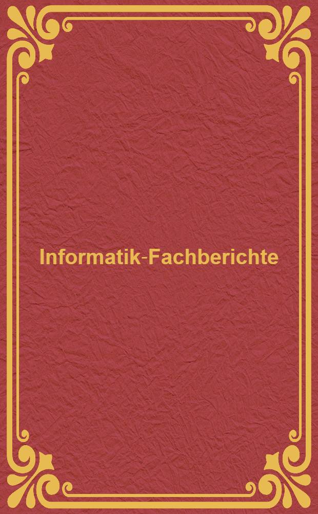 Informatik-Fachberichte : Mustererkennung 1987