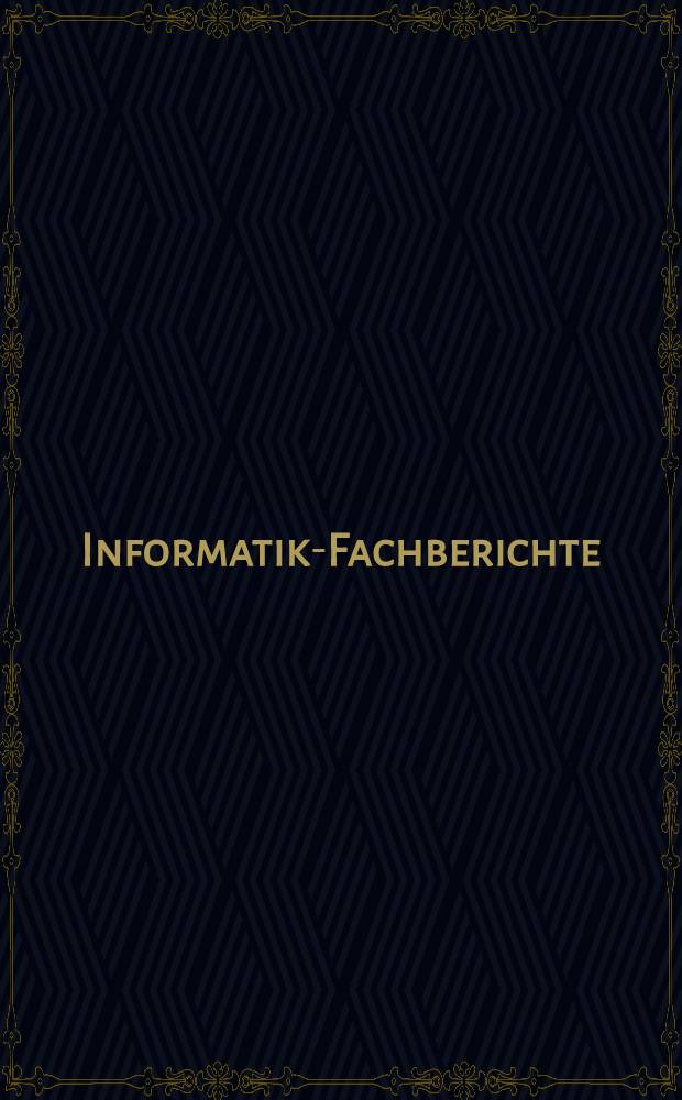 Informatik-Fachberichte : Künstliche Intelligenz