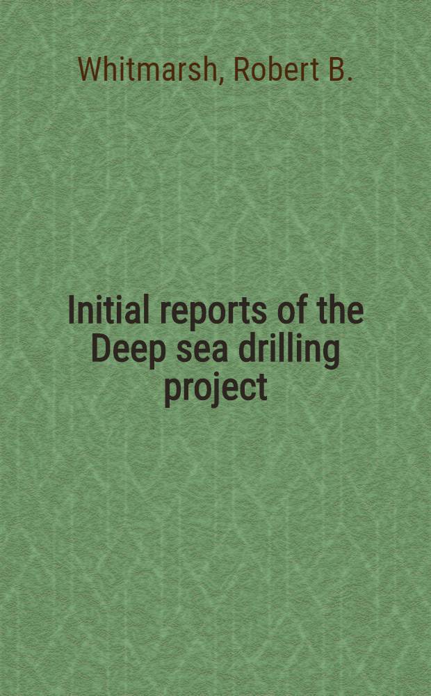 Initial reports of the Deep sea drilling project : A project planned by a. carried out with the advice of the Joint oceanographic institutions for deep earth sampling (JOIDES). Vol. 23 : Covering leg 23 of the cruises of the drilling vessel "Glomar Challenger", Colombo, Ceylon to Djibouti, FTAI, March-May 1972