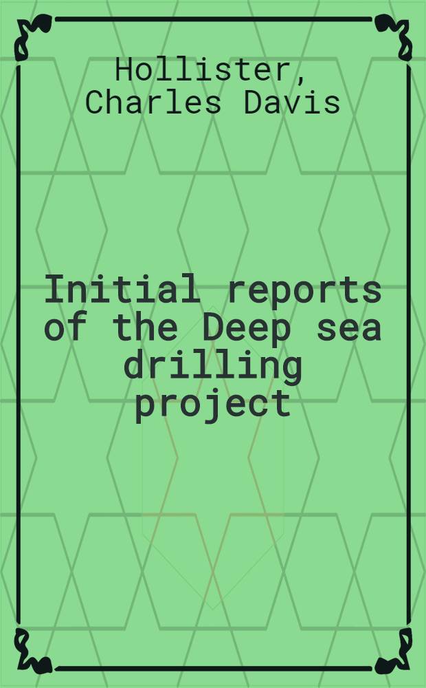 Initial reports of the Deep sea drilling project : A project planned by a. carried out with the advice of the Joint oceanographic institutions for deep earth sampling (JOIDES). Vol. 35 : Covering leg 35 of the cruises of the drilling vessel "Glomar Challenger", Callao, Peru to Ushuaia, Argentina, February-March 1974