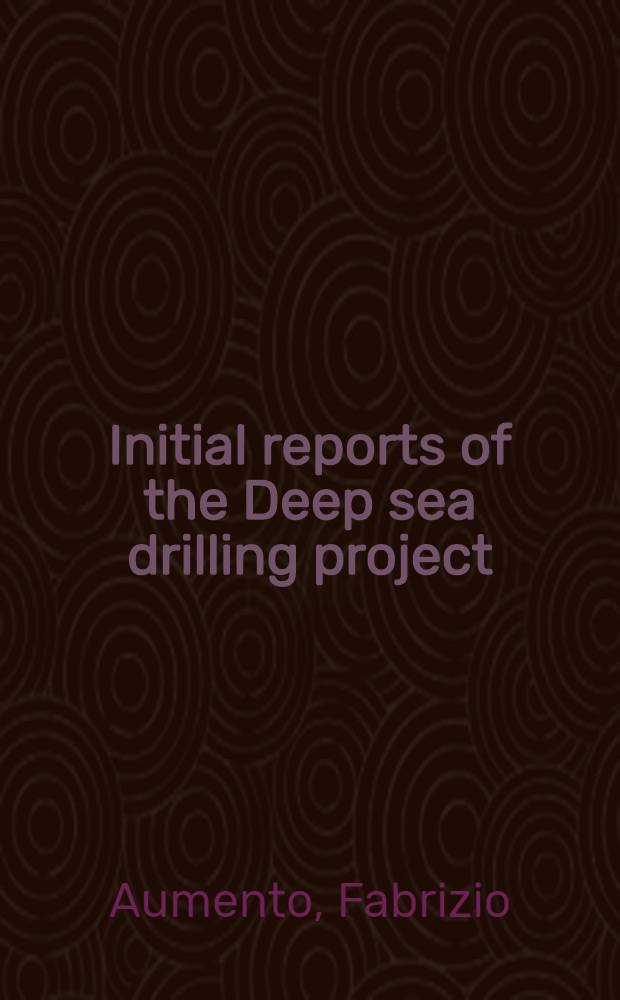Initial reports of the Deep sea drilling project : A project planned by a. carried out with the advice of the Joint oceanographic institutions for deep earth sampling (JOIDES). Vol. 37 : Covering leg 37 of the cruises of the drilling vessel "Glomar Challenger", Rio de Janeiro, Brazil to Dublin, Ireland, May-July 1974