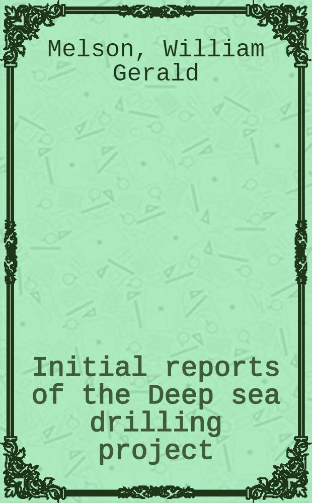 Initial reports of the Deep sea drilling project : A project planned by a. carried out with the advice of the Joint oceanographic institutions for deep earth sampling (JOIDES). Vol. 45 : Covering leg 45 of the cruises of the drilling vessel "Glomar Challenger", San Juan, Puerto Rico to San Juan, Puerto Rico, November 1975 - January 1976