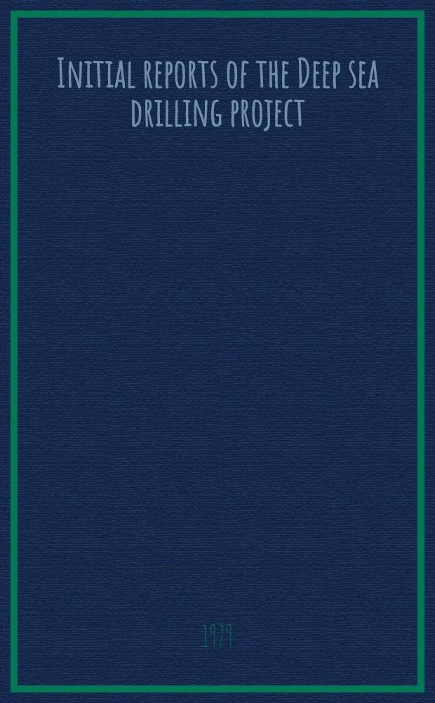 Initial reports of the Deep sea drilling project : A project planned by a. carried out with the advice of the Joint oceanographic institutions for deep earth sampling (JOIDES). Vol. 47. Pt. 1 : Covering leg 47, part 1, of the cruises of the drilling vessel "Glomar Challenger", Las Palmas, Canary Islands to Vigo, Spain, March - April 1976
