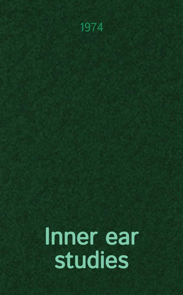 Inner ear studies