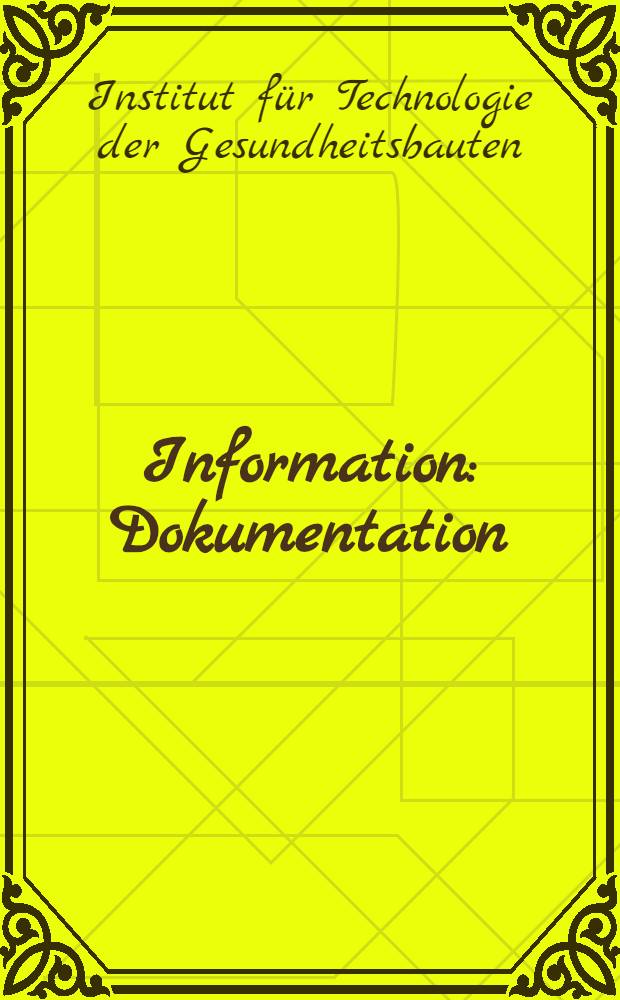 Information : Dokumentation : Forderungsprogramm Ausbau für Bauten des Gesundheitswesens