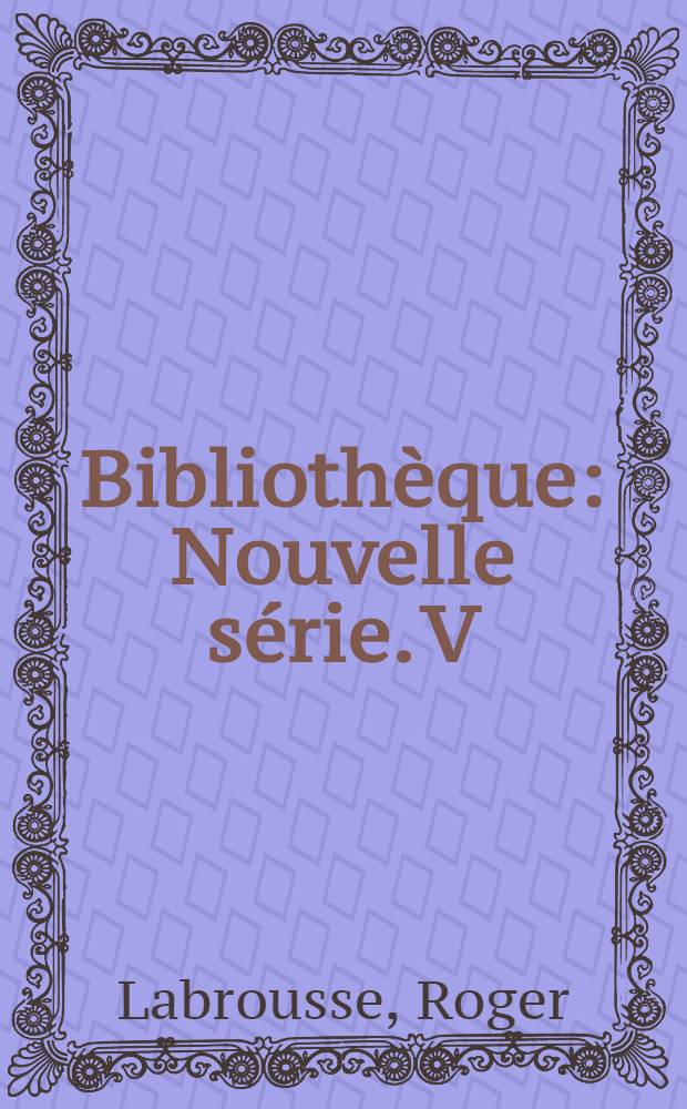 Bibliothèque : Nouvelle série. V : Essai sur la philosophie politique de l'ancienne Espagne