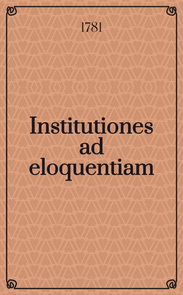 Institutiones ad eloquentiam : Ad usum scholarum austriacarum. P. 2 : Institutiones poeticas complectens