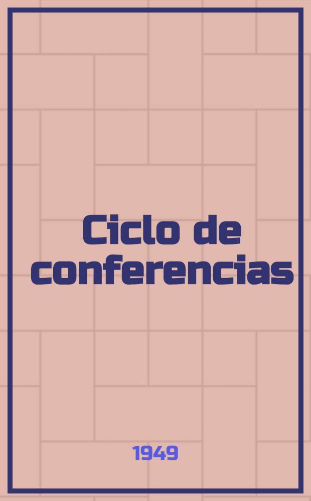 Ciclo de conferencias : Nov. 1949. [3] : El horno alto a elevada presion