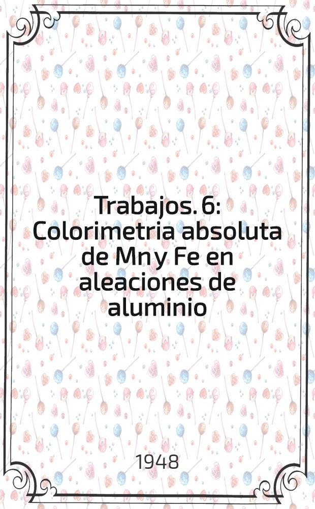 [Trabajos]. [6] : Colorimetria absoluta de Mn y Fe en aleaciones de aluminio