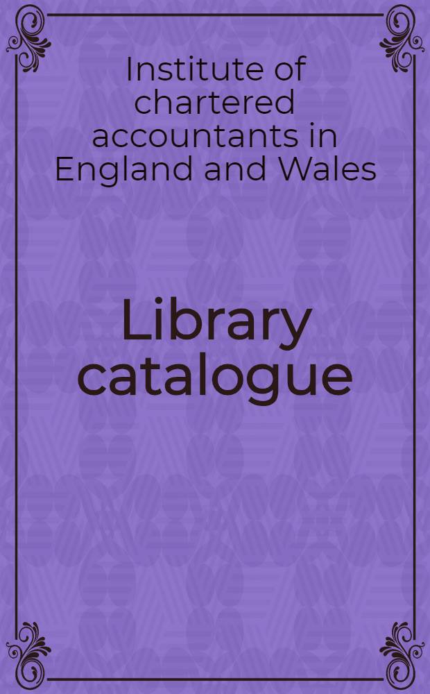 Library catalogue
