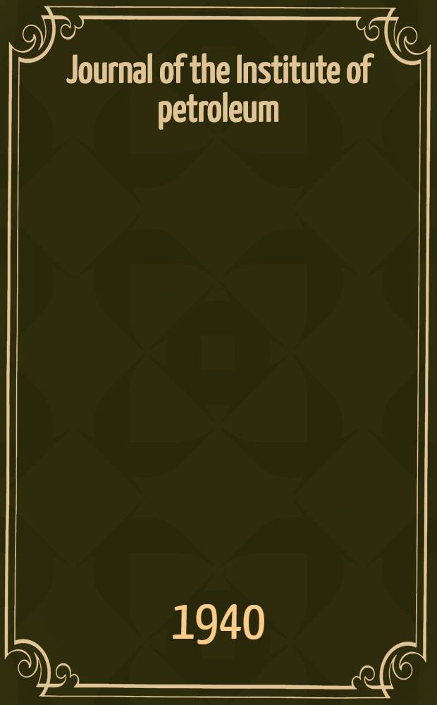 Journal of the Institute of petroleum