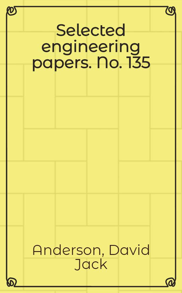 ... Selected engineering papers. No. 135 : "Aerial surveying"