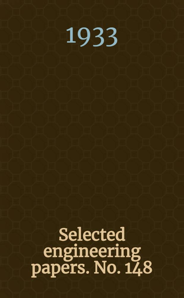 ... Selected engineering papers. No. 148 : "The construction of Brett's wharf, Brisbane"