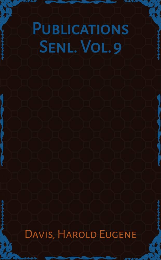 Publications Senl. Vol. 9 : Makers of democracy in Latin America