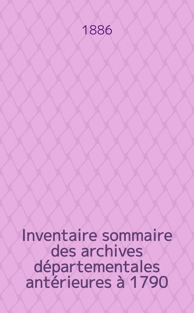 Inventaire sommaire des archives départementales antérieures à 1790 : Eure : Archives ecclésiastiques