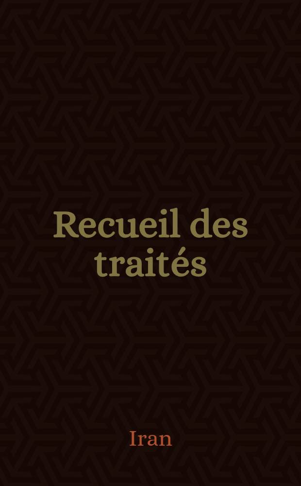 Recueil des traités