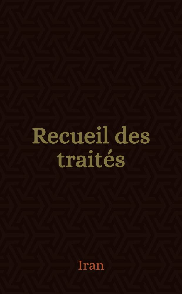 Recueil des traités