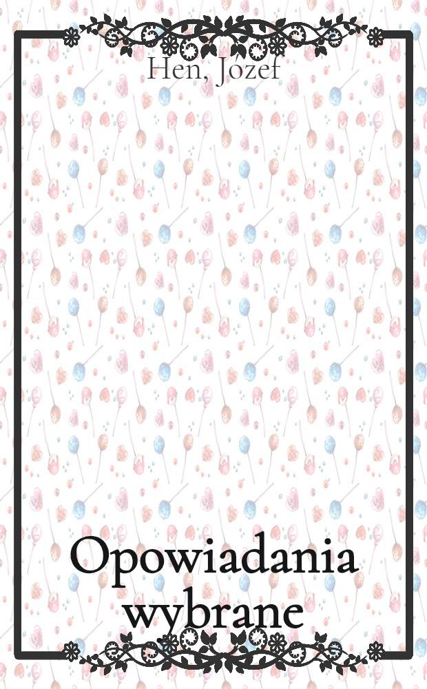 Opowiadania wybrane