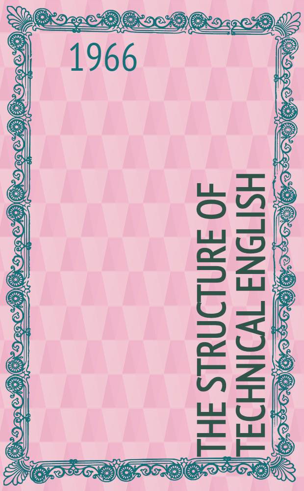 The structure of technical English