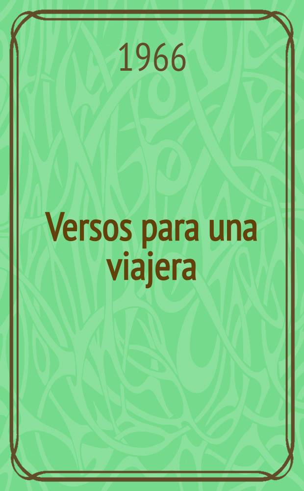 Versos para una viajera