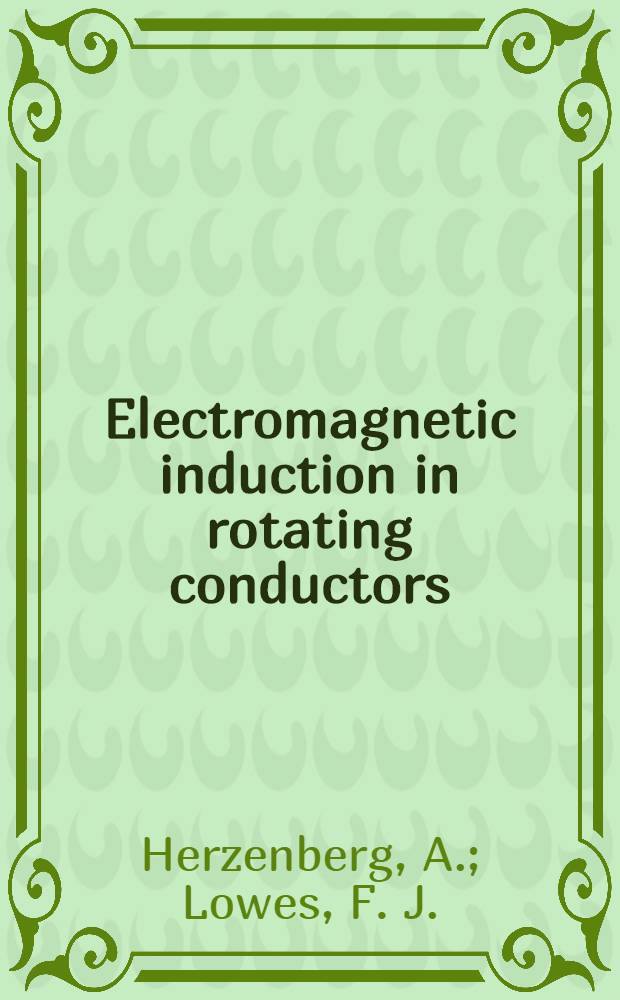 Electromagnetic induction in rotating conductors