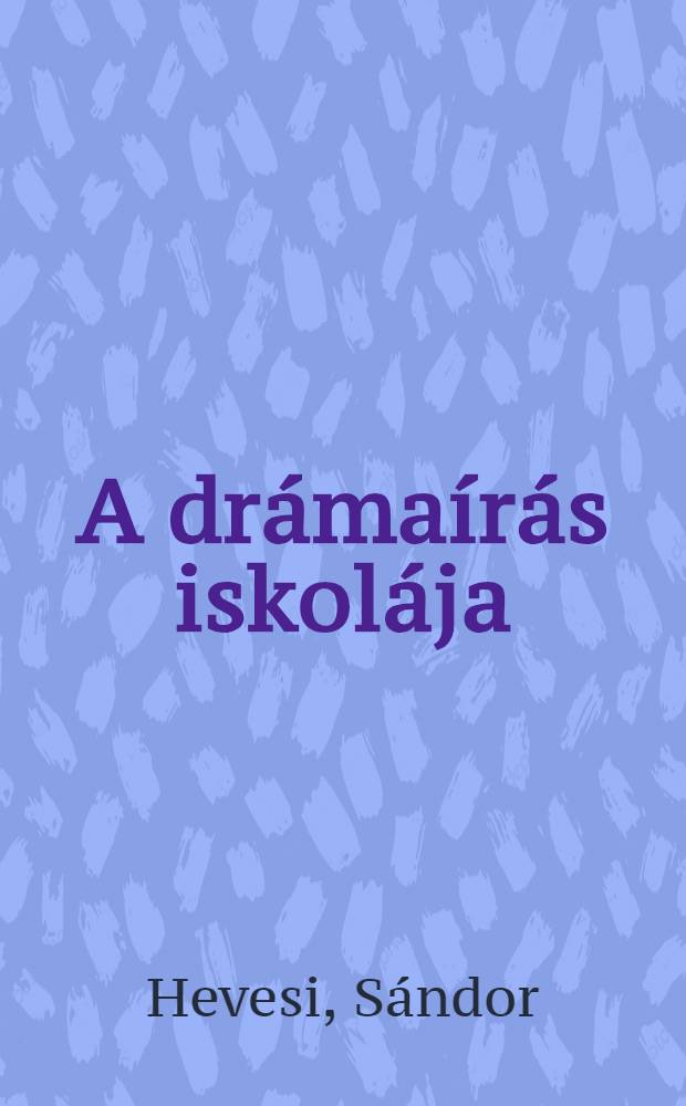 A drámaírás iskolája